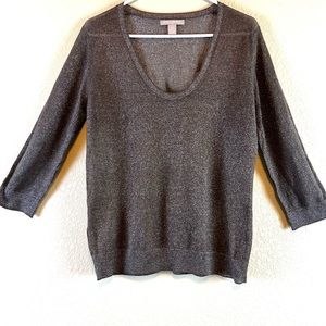 Banana Republic Metallic Brown Scoop Neck Sweater